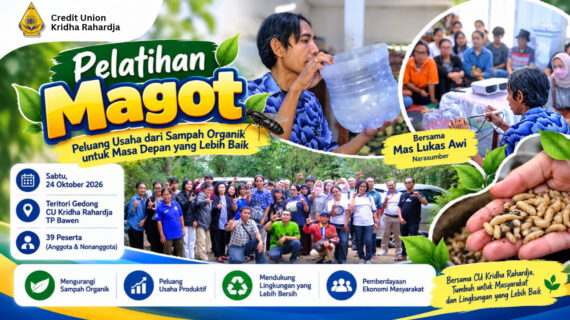 CU Kridha Rahardja Gelar Pelatihan Magot di Teritori Gedong, Dorong Peluang Usaha Ramah Lingkungan
